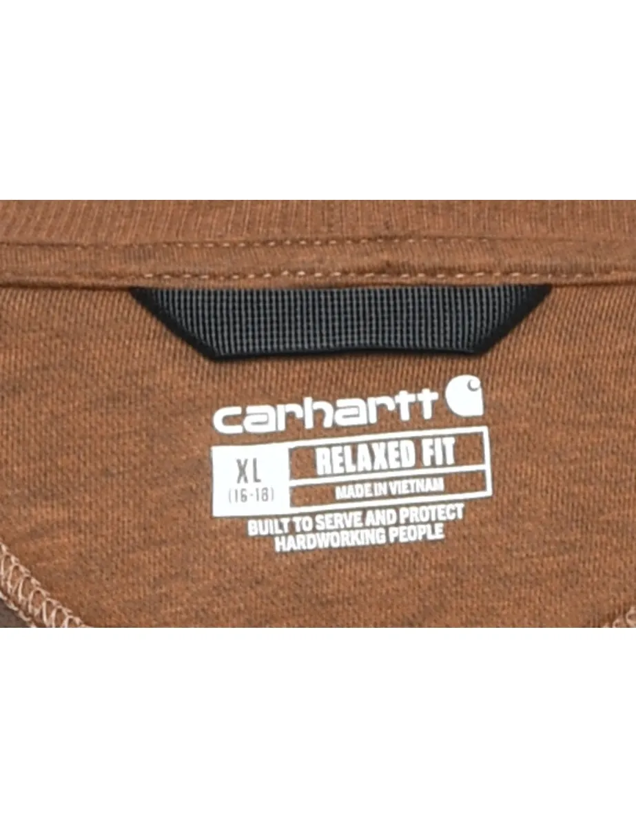 Carhartt Brown Plain Sweatshirt - XL