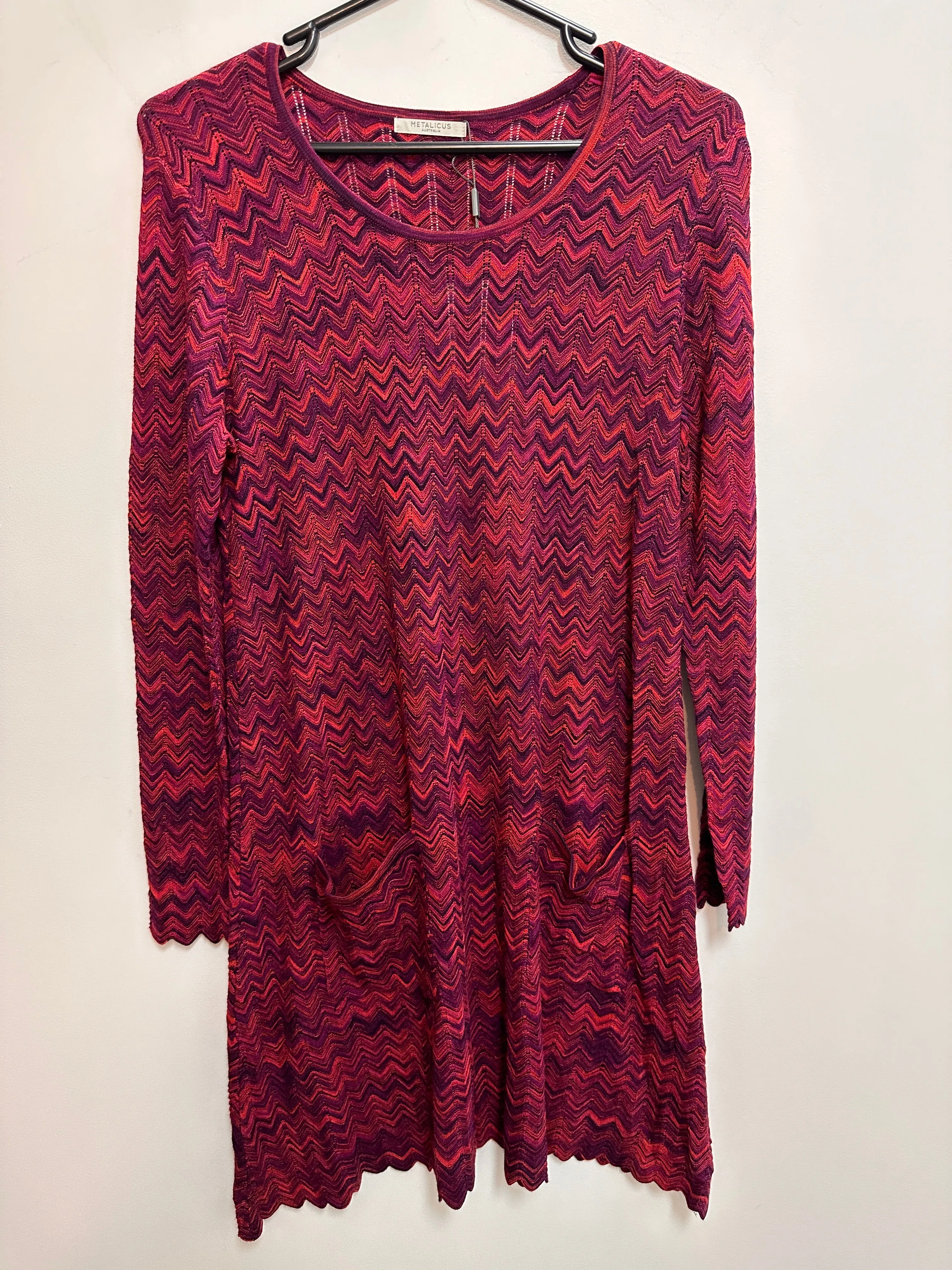 Carina Tunic in Zigzag in Red