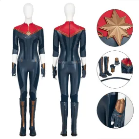 Carol Danvers Costume 2023 Captain Supergirl Battle Suit Halloween Superhero Cosplay Costume