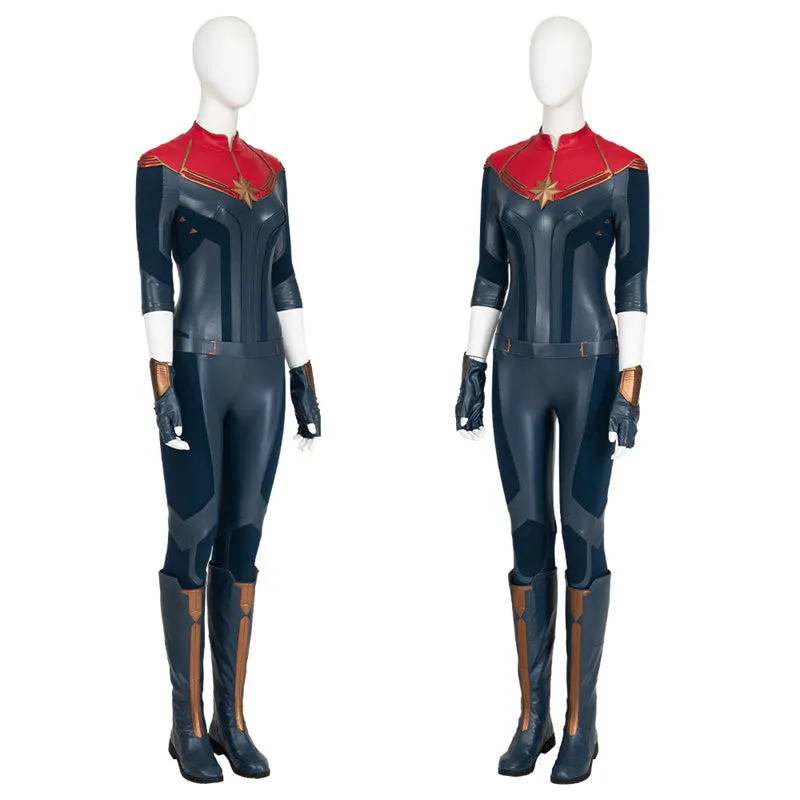 Carol Danvers Costume 2023 Captain Supergirl Battle Suit Halloween Superhero Cosplay Costume