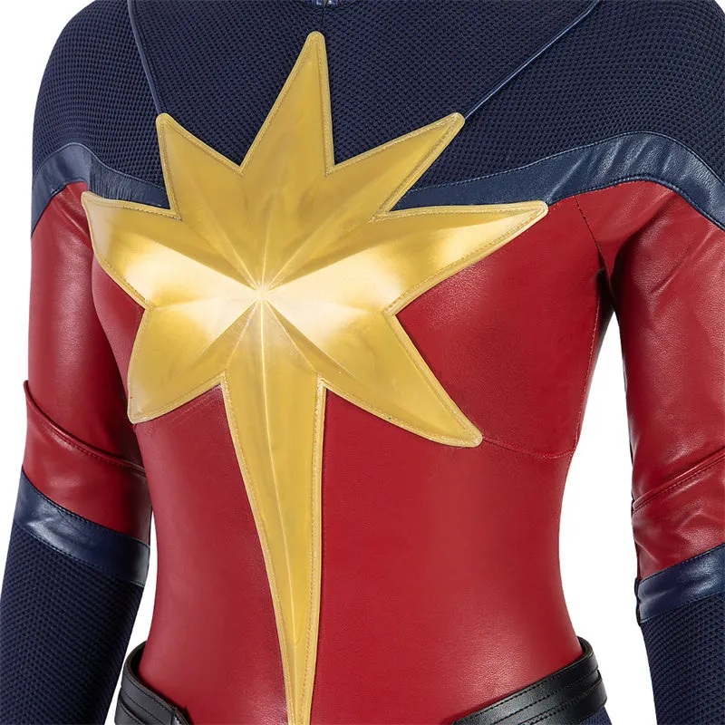 Carol Danvers Suit Amazing Captain Supergirl Cosplay Costumes Halloween Battle Suit