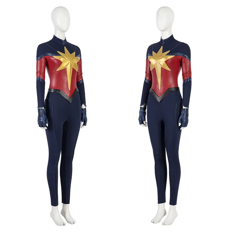 Carol Danvers Suit Amazing Captain Supergirl Cosplay Costumes Halloween Battle Suit