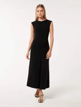 Carrie Draped Bodycon Midi Dress