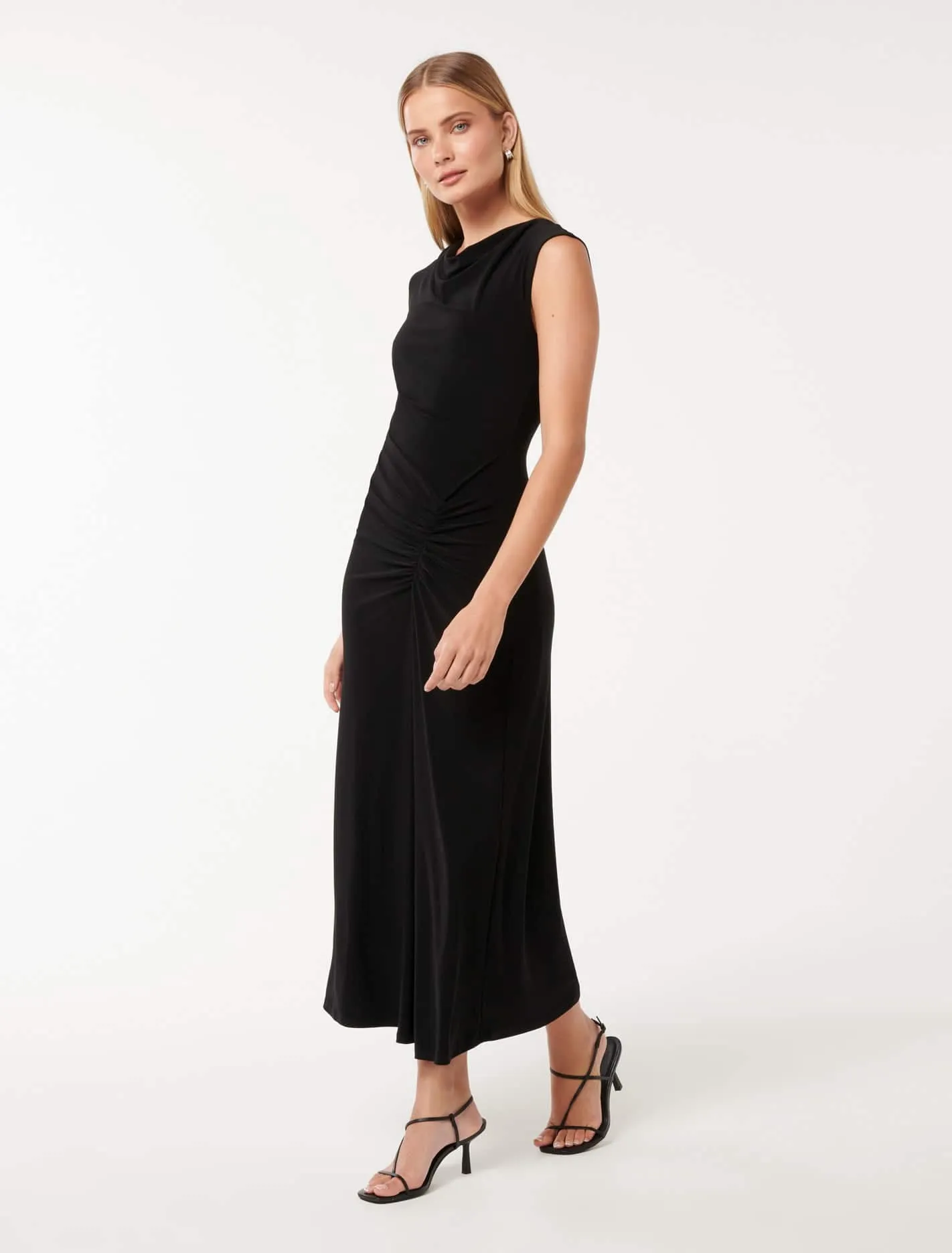 Carrie Draped Bodycon Midi Dress