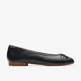 Clarks Women's Fawna Lily Flats- Black Leather