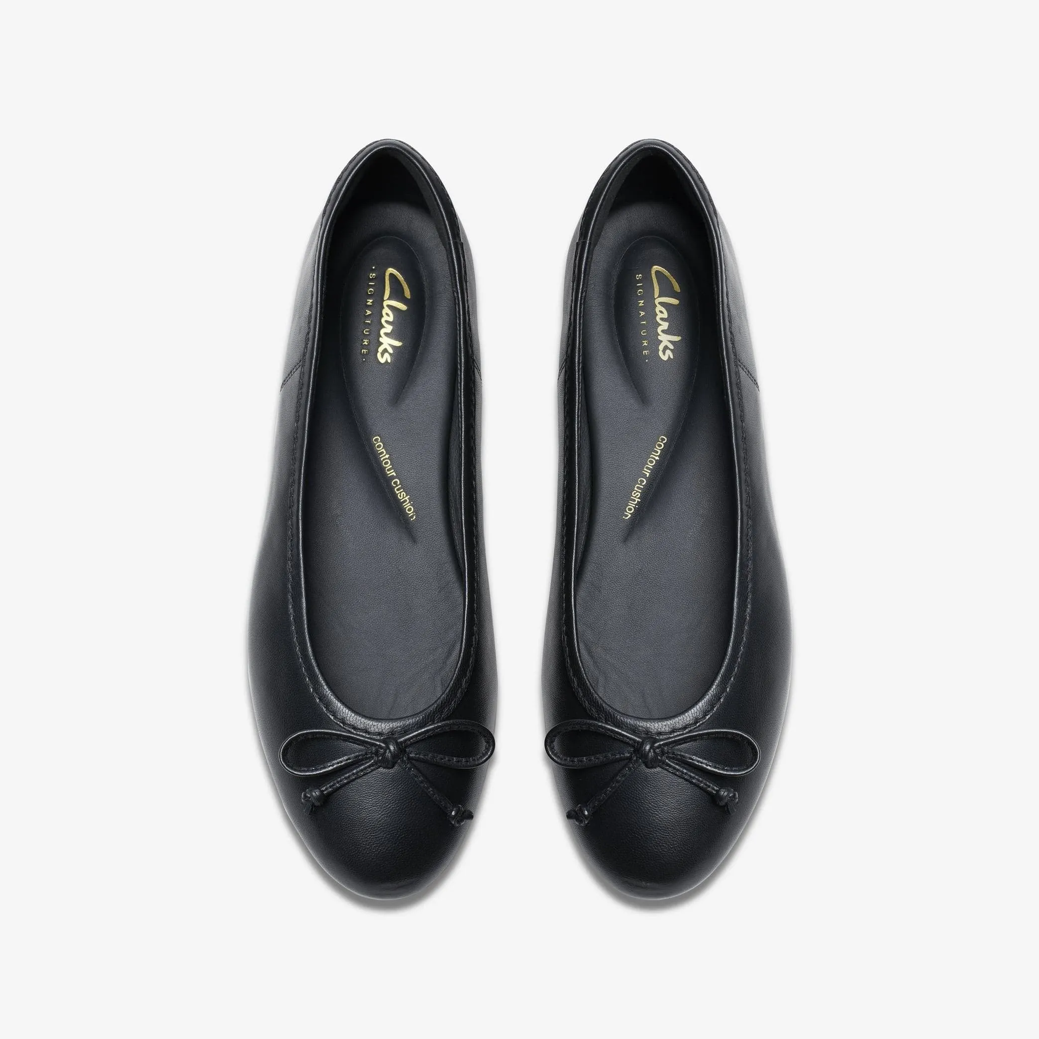 Clarks Women's Fawna Lily Flats- Black Leather