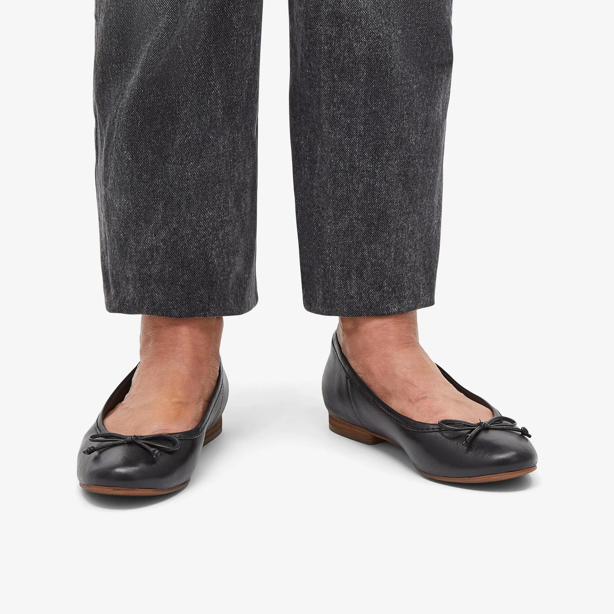 Clarks Women's Fawna Lily Flats- Black Leather