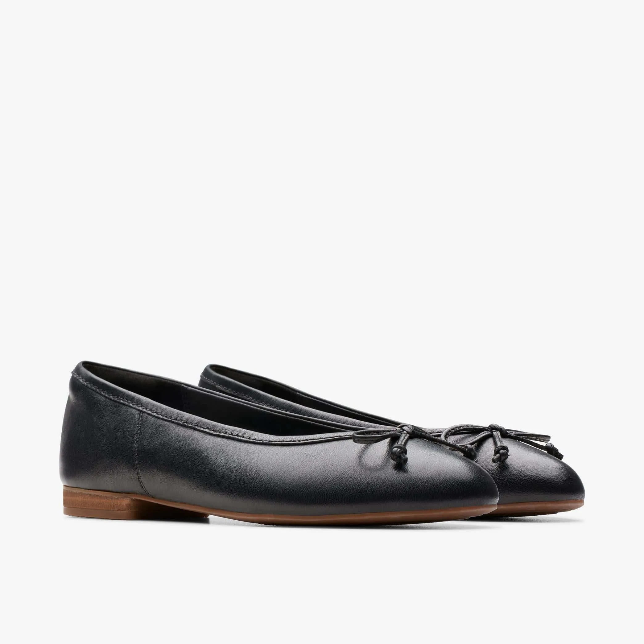 Clarks Women's Fawna Lily Flats- Black Leather