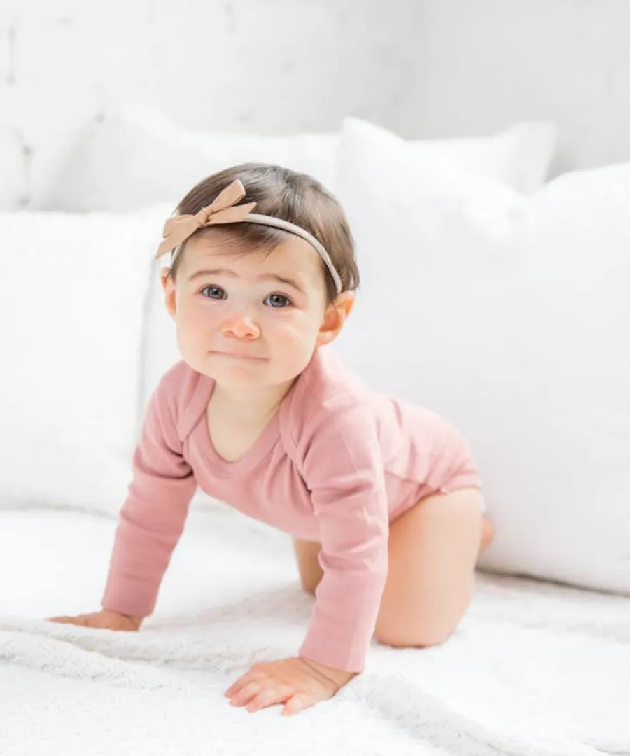 Clay Organic Long-Sleeved Body Suit