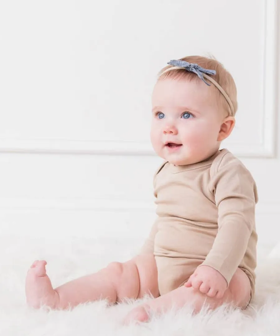 Clay Organic Long-Sleeved Body Suit