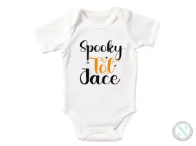 Custom Halloween Baby Grow Gift for Boys with “Spooky Tot” Baby Vest