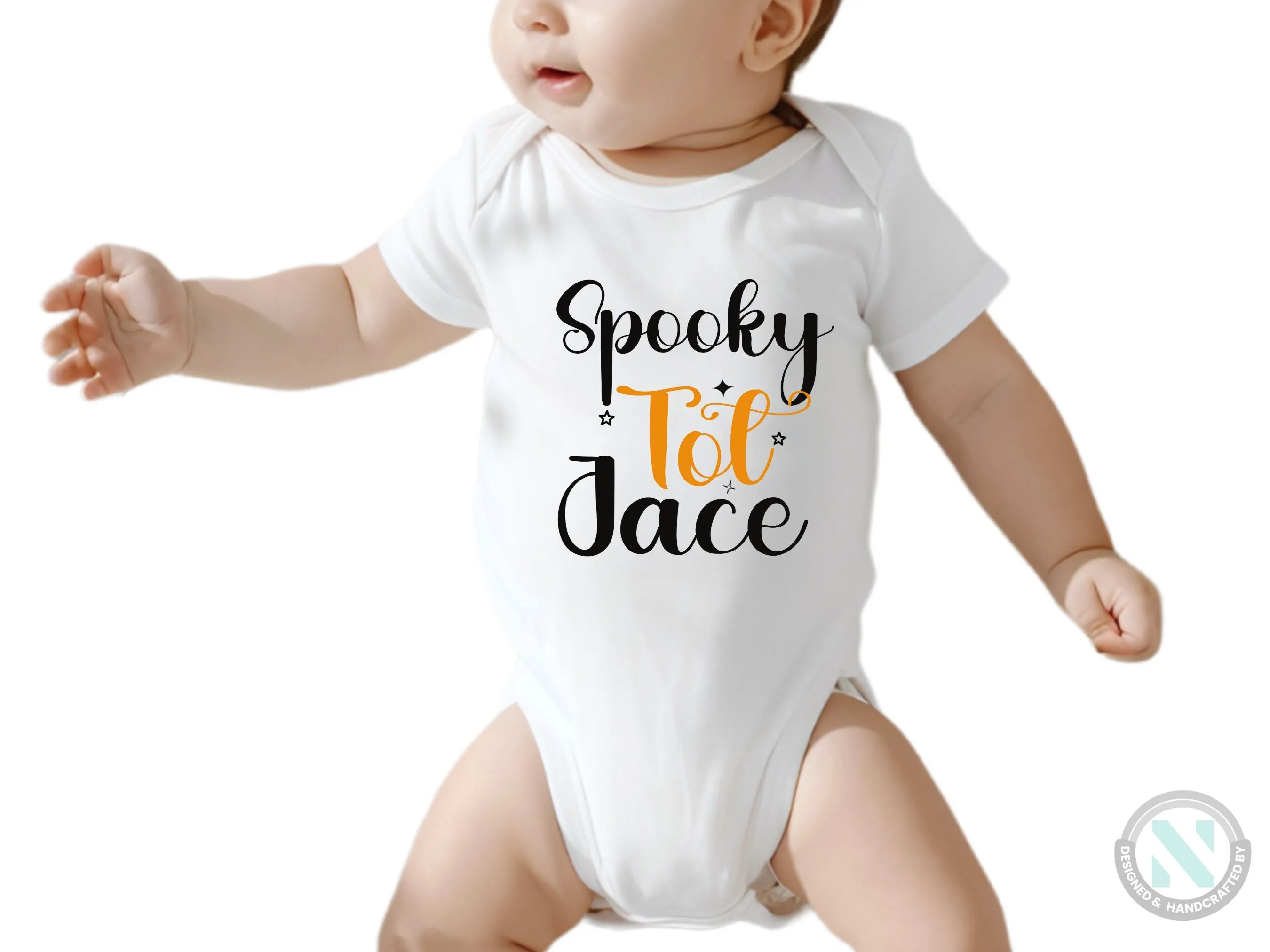 Custom Halloween Baby Grow Gift for Boys with “Spooky Tot” Baby Vest