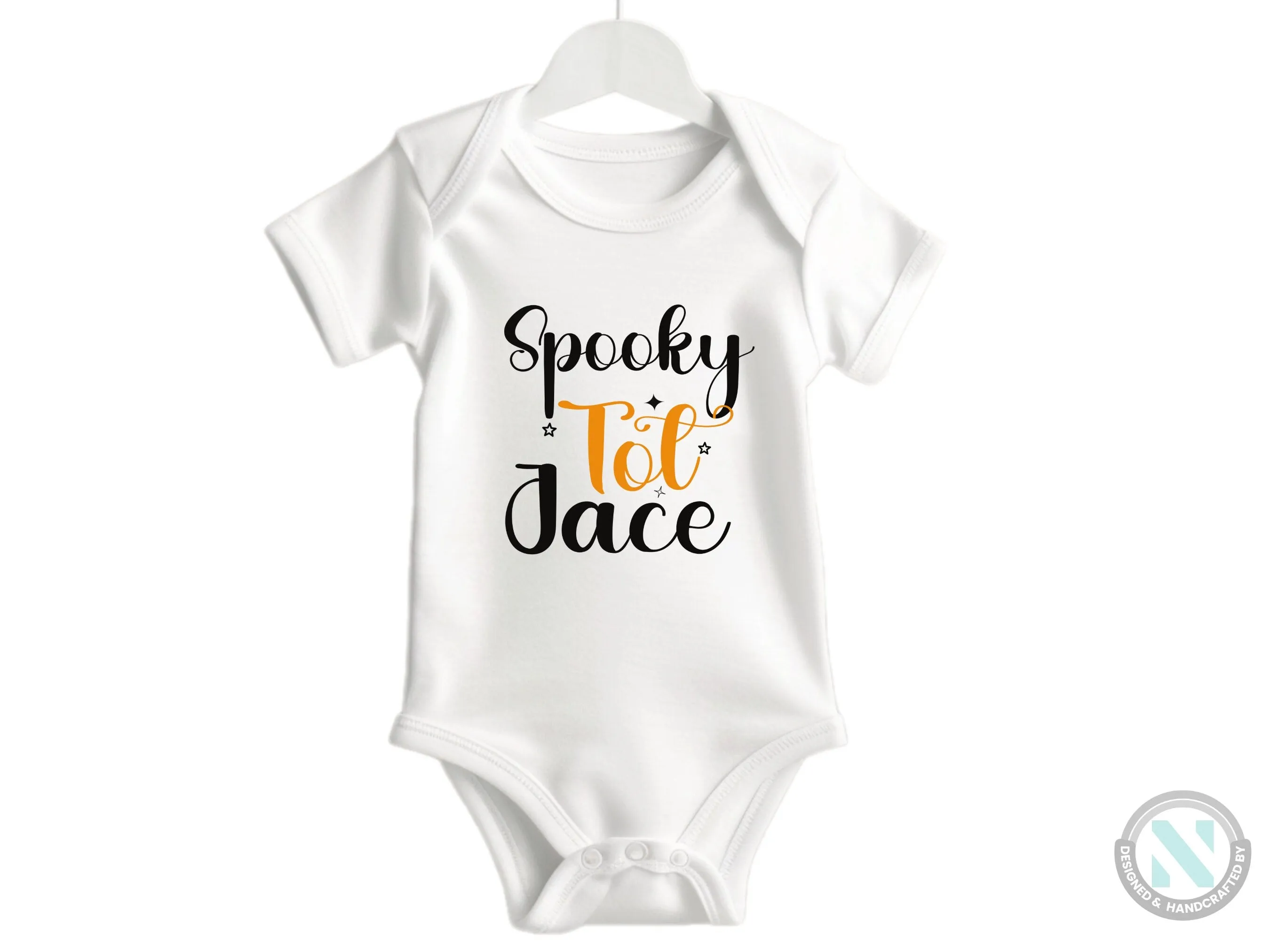 Custom Halloween Baby Grow Gift for Boys with “Spooky Tot” Baby Vest