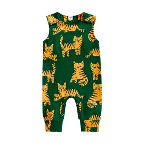 Cute Tiger Sleeveless Baby Jumpsuit