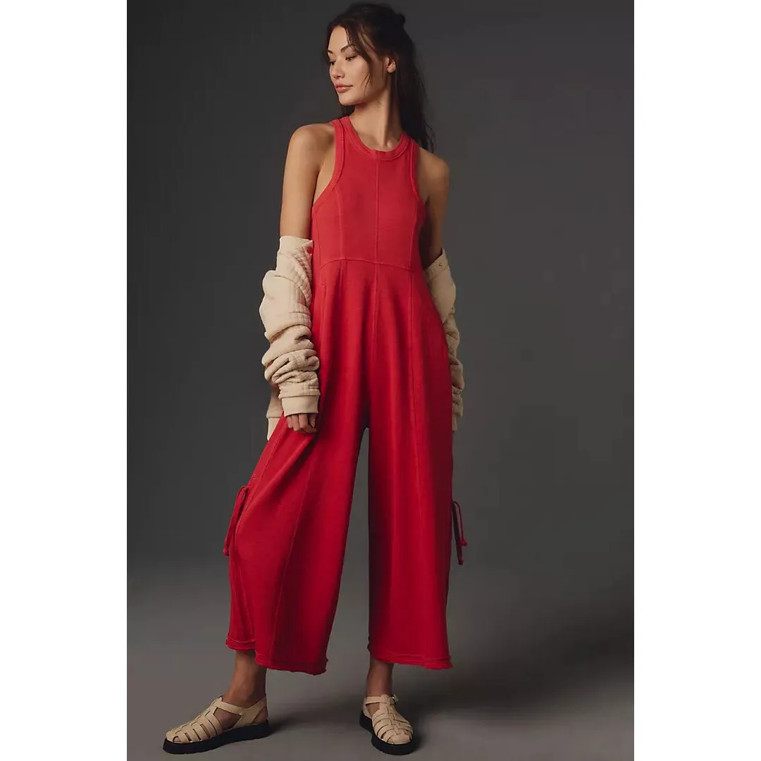 Daily Practice by Anthropologie Seamed Wide-Leg Jumpsuit