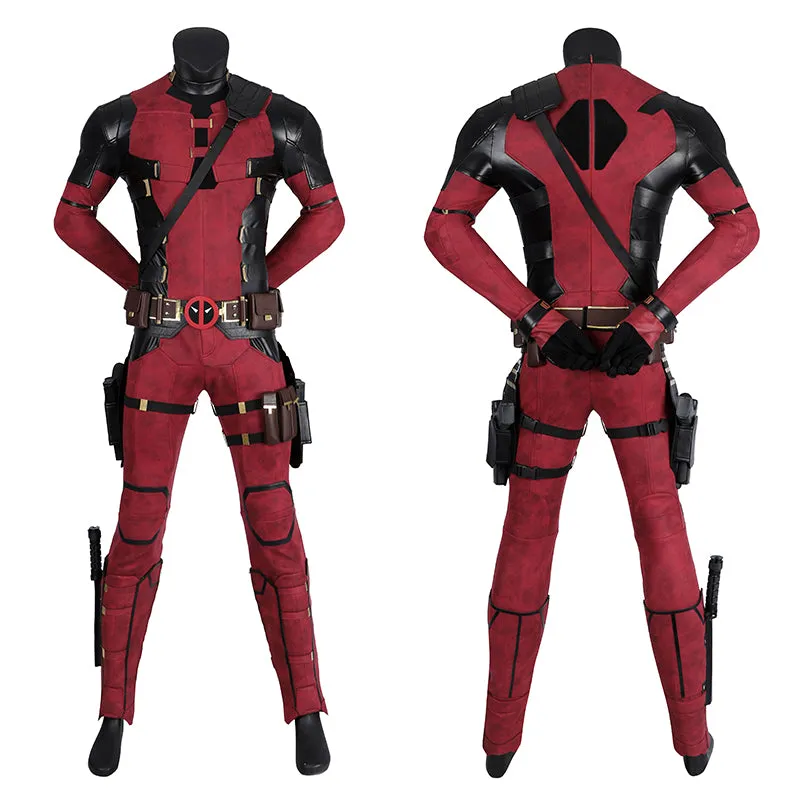 Deadpool 3 Cosplay Costume Deadpool Wade Wilson Leather Suit Deluxe Version