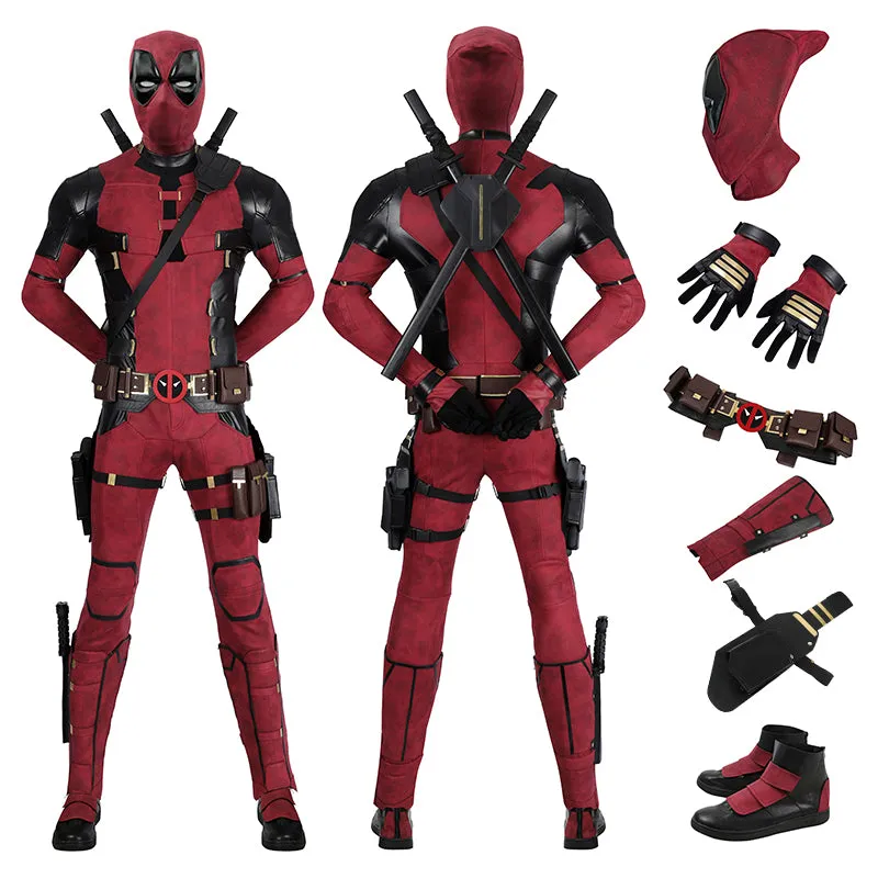 Deadpool 3 Cosplay Costume Deadpool Wade Wilson Leather Suit Deluxe Version