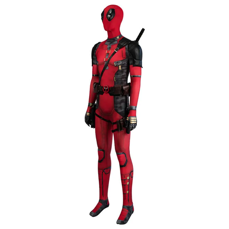 Deadpool Bodysuit Deadpool 3 Wade Wilson HD Print Cosplay Suit with Headwear