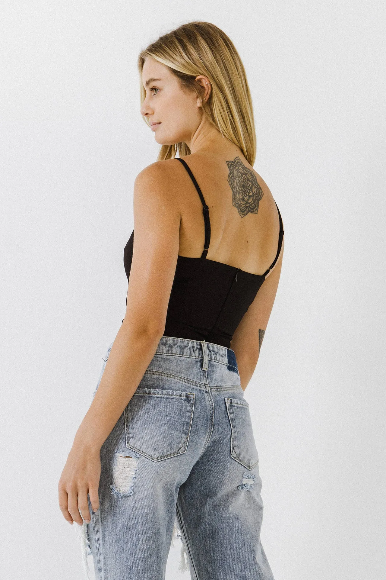 Deep V-Neck Bodysuit