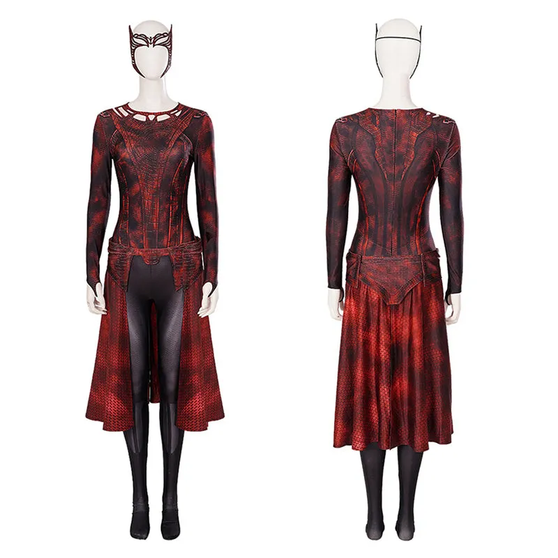 Doctor Strange 2 Scarlet Witch Cosplay Costume Wanda New Suit Halloween Outfit