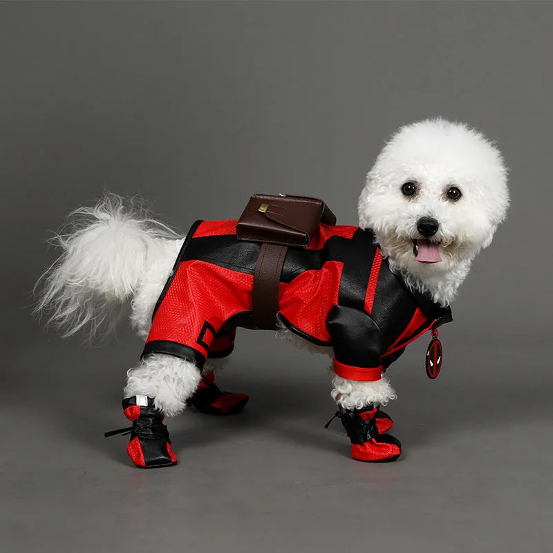 Dogpool Cosplay Deadpool 3 Dog Costume Outfit Halloween Puppy Suit