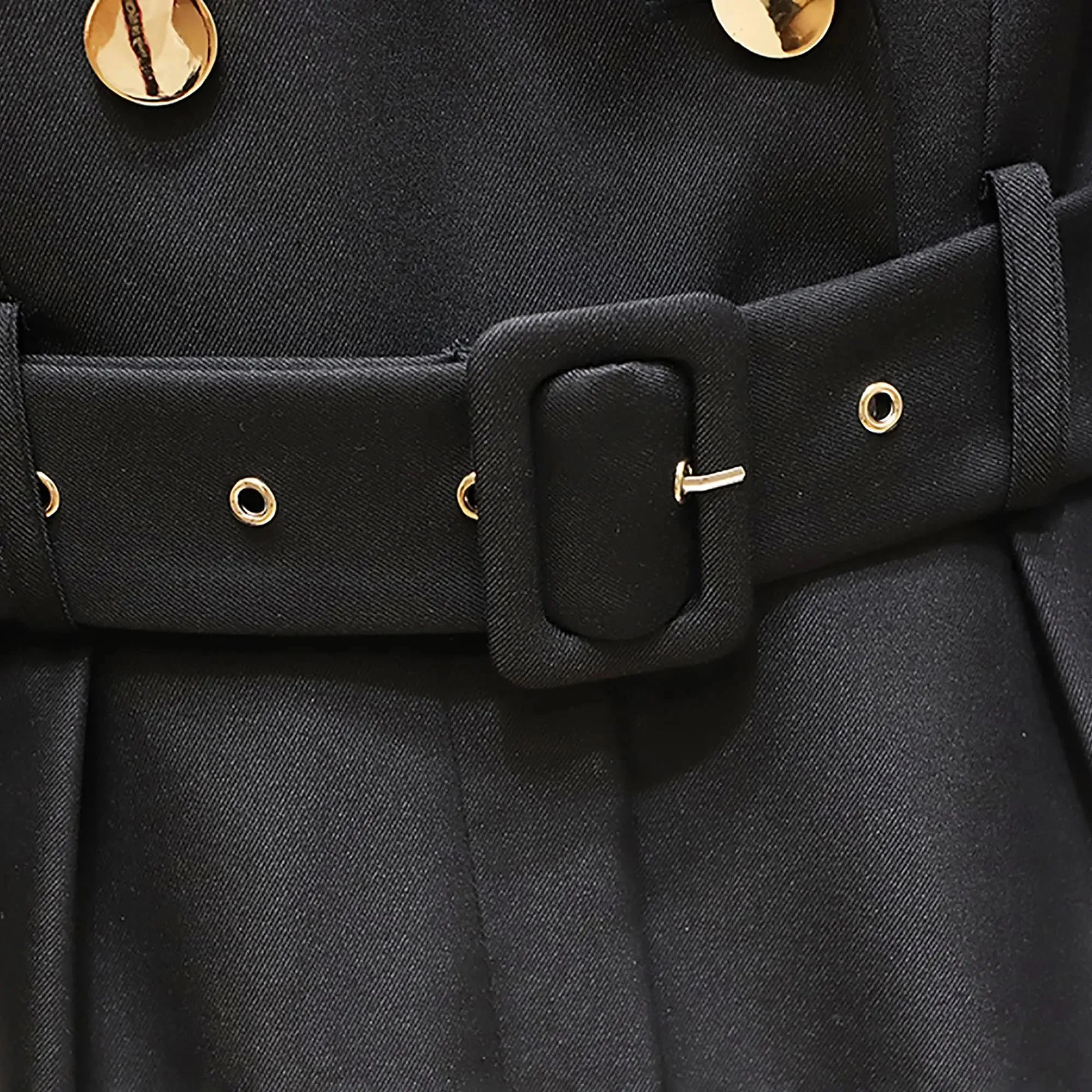 Double Breasted Belted Slim Jumpsuit