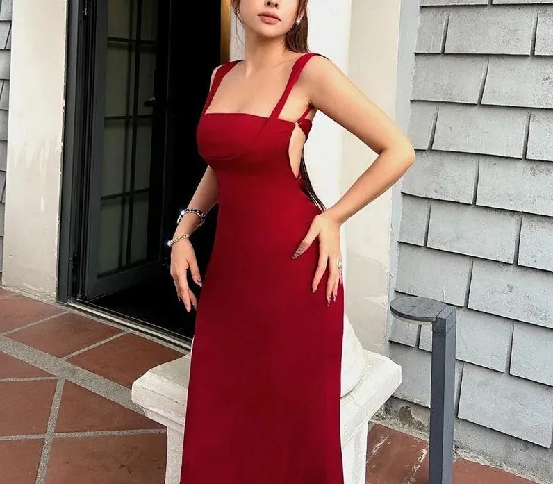 Double the Vibes Bodycon Backless Midi Dress