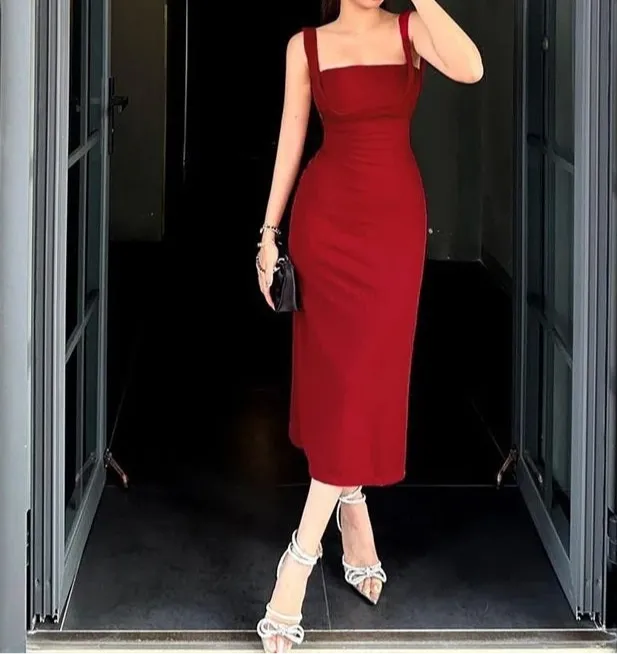 Double the Vibes Bodycon Backless Midi Dress