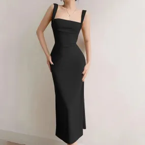 Double the Vibes Bodycon Backless Midi Dress