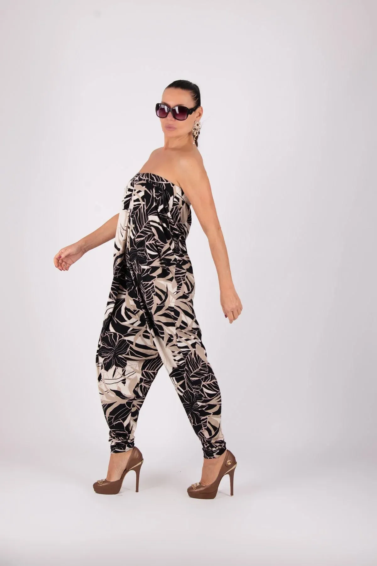 ELIF Off Shoulder Floral Jumpsuit