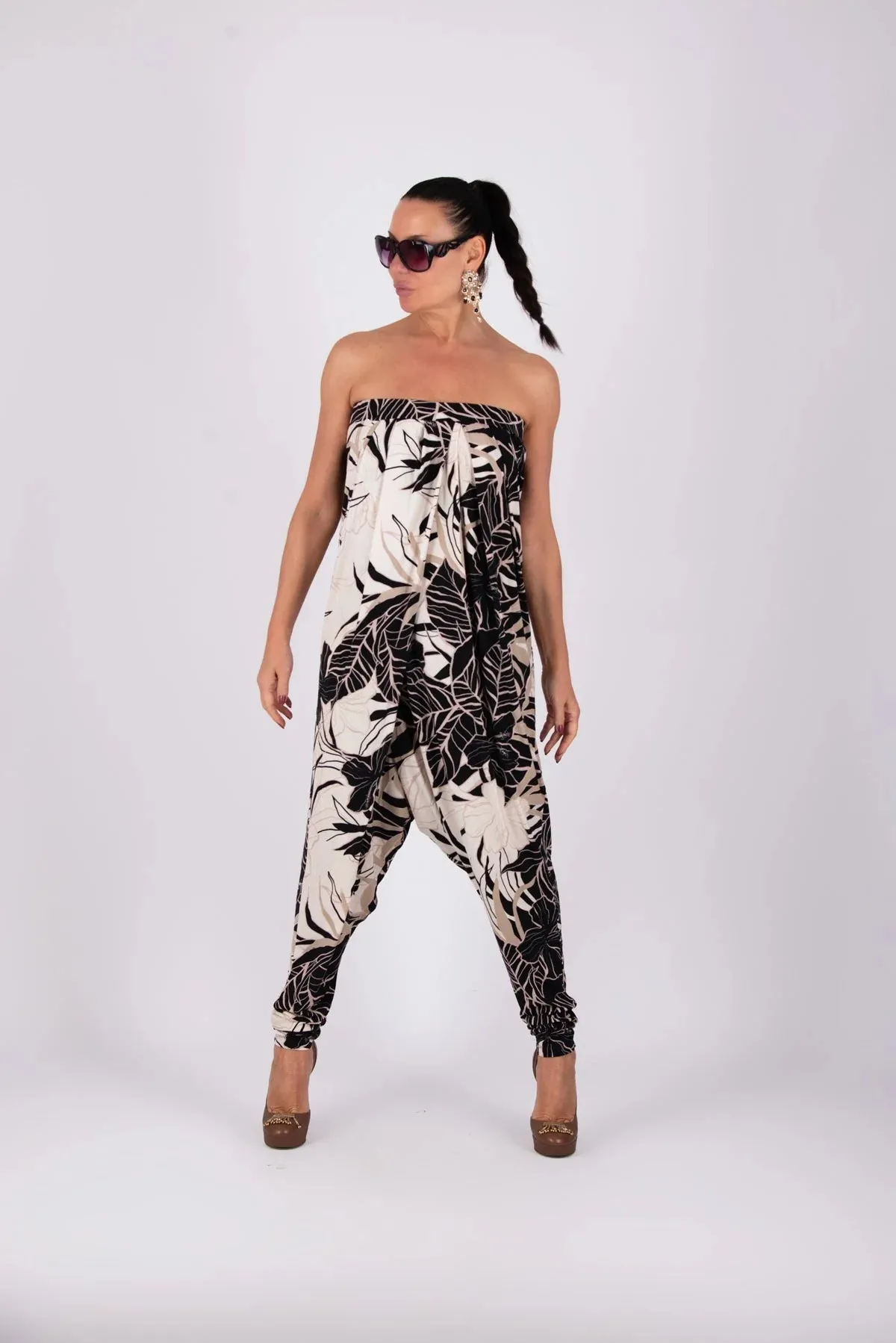 ELIF Off Shoulder Floral Jumpsuit