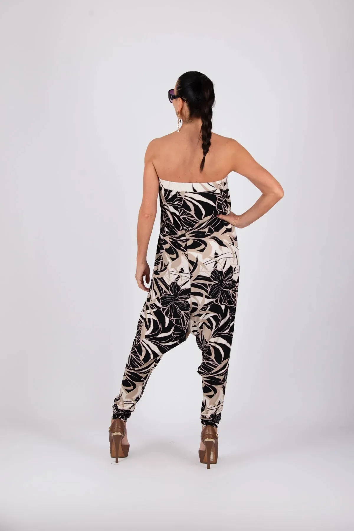ELIF Off Shoulder Floral Jumpsuit