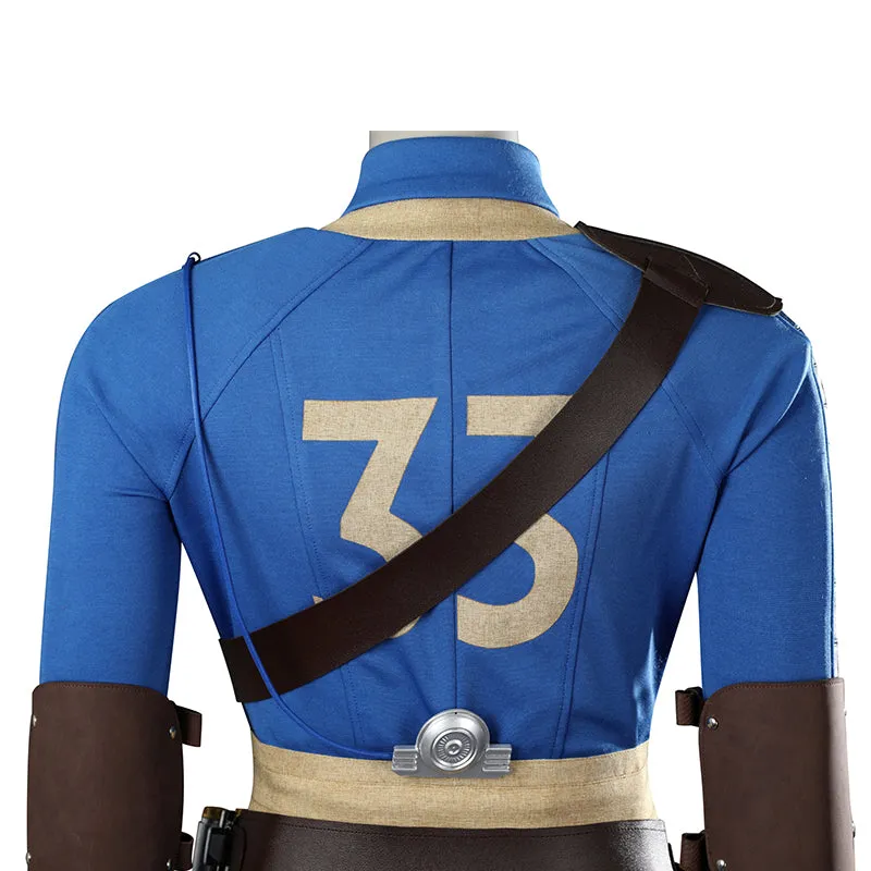 Fallout Lucy Cosplay Vault 33 Jumpsuit Female Fallout Blue Uniform Halloween Party Suit