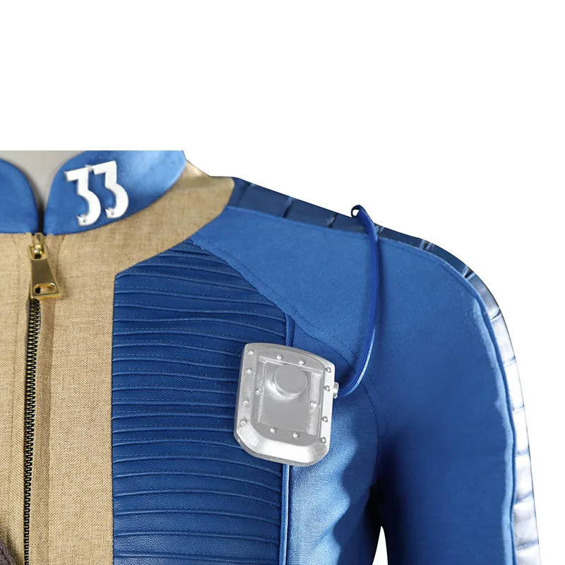 Fallout Lucy Cosplay Vault 33 Jumpsuit Female Fallout Blue Uniform Halloween Party Suit
