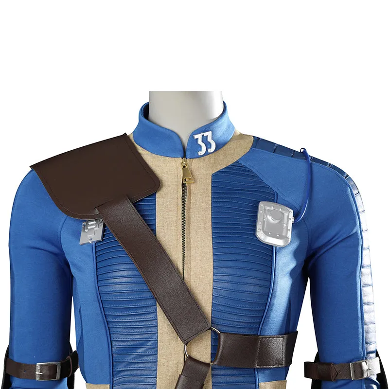 Fallout Lucy Cosplay Vault 33 Jumpsuit Female Fallout Blue Uniform Halloween Party Suit