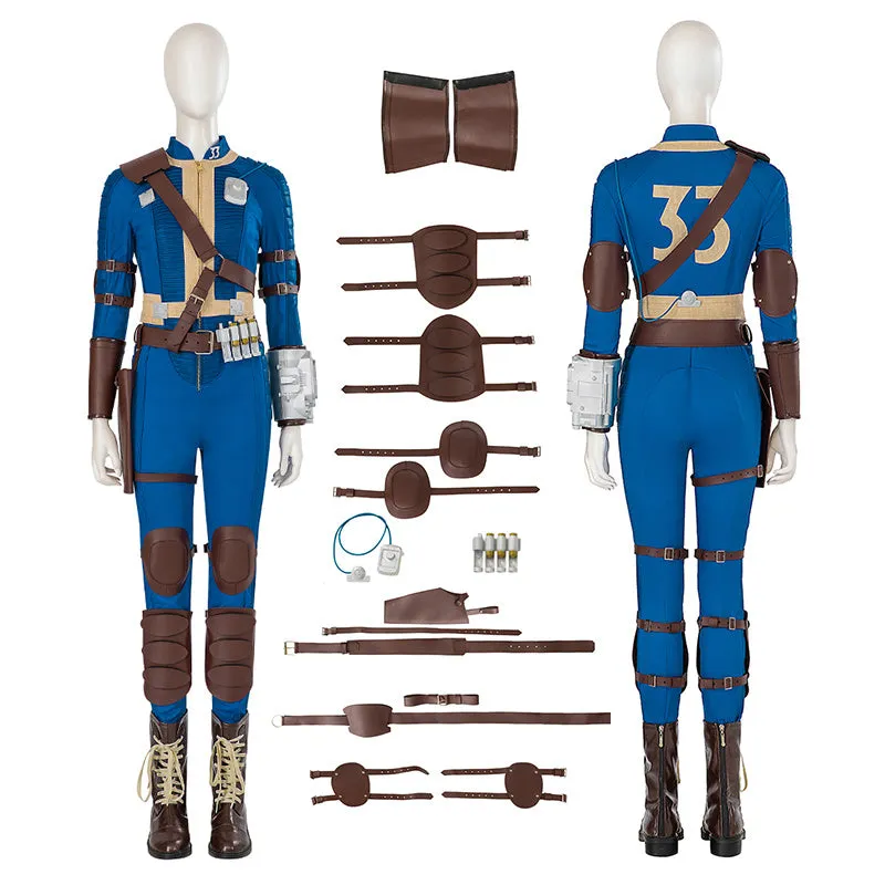 Fallout Lucy Cosplay Vault 33 Suit Fallout Vault Dweller Costume Halloween Party Suit