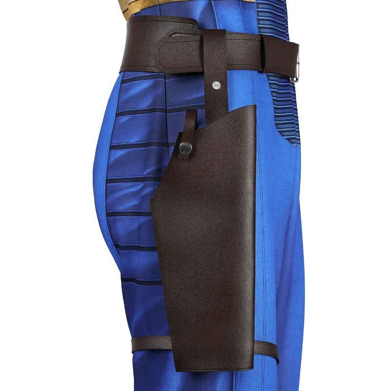 Fallout Lucy Cosplay Vault Suit Female 33 Fallout Vault Costumes Vault Dweller Jumpsuit with Accessories(Simply Version))