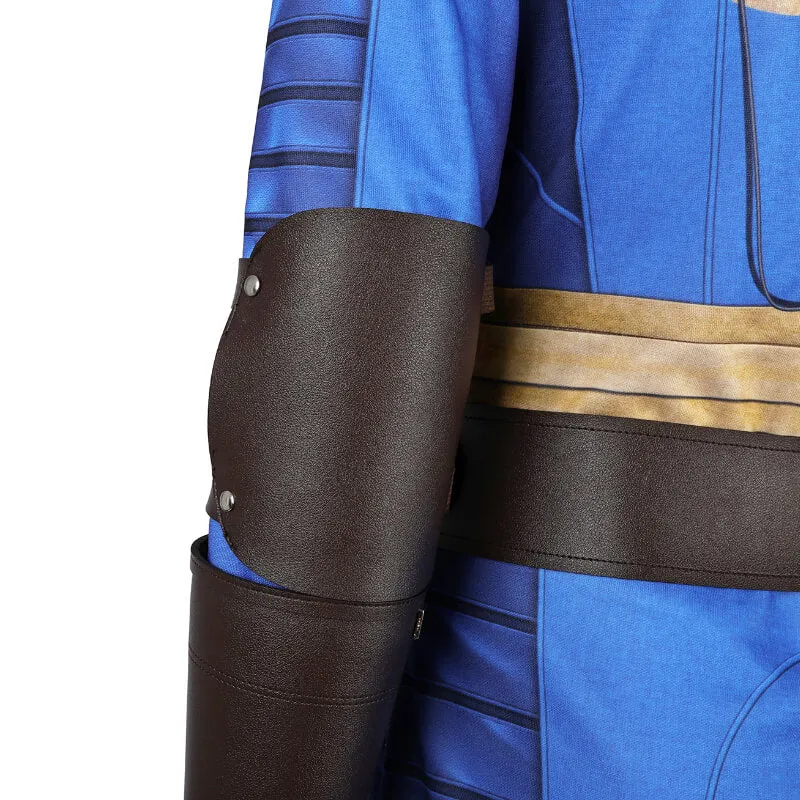 Fallout Lucy Cosplay Vault Suit Female 33 Fallout Vault Costumes Vault Dweller Jumpsuit with Accessories(Simply Version))