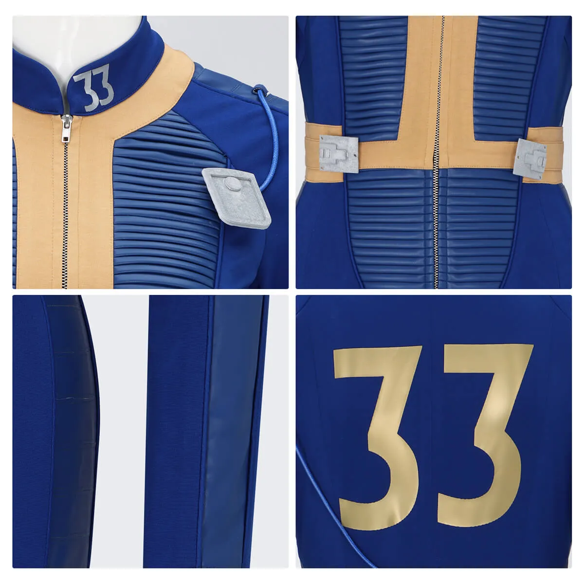 Fallout TV Lucy Costume Vault 33 Suit Cosplay Vikidoky (S-XL Ready to Ship)