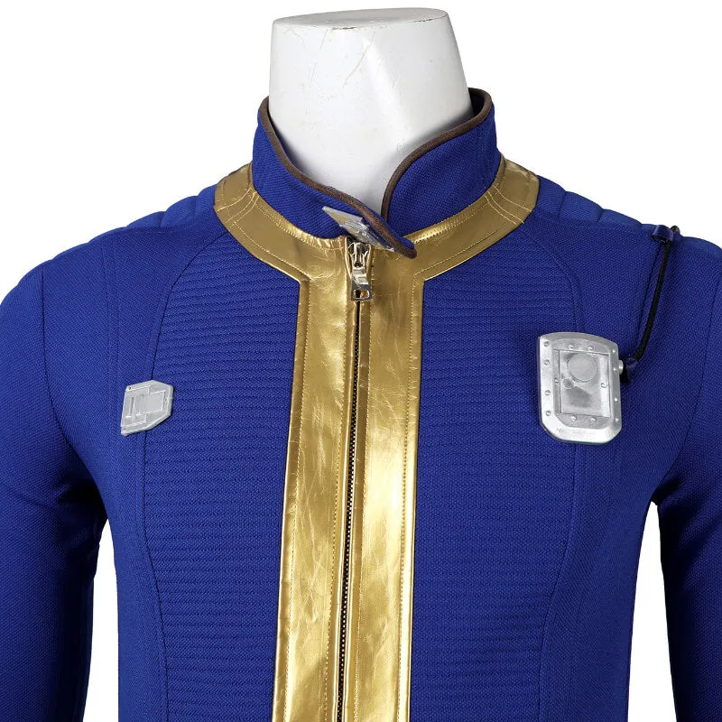 Fallout Vault Suit Fallout 4 Vault Jumpsuit No.75 Vault Dweller Costume Halloween Outfit ACcosplay