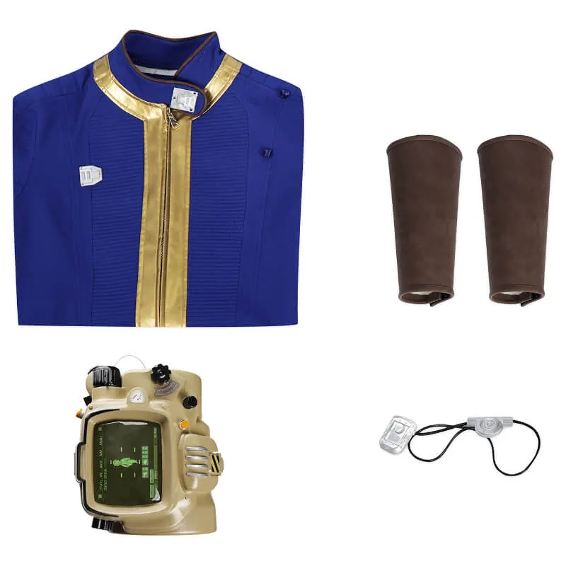 Fallout Vault Suit Fallout 4 Vault Jumpsuit No.75 Vault Dweller Costume Halloween Outfit ACcosplay