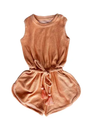 Florrie Terry Jumpsuit - Peach Nougat