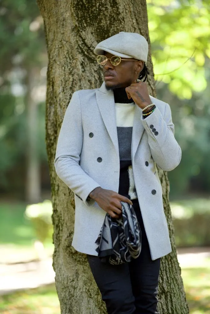 Gallen Gray Double Breasted Coat