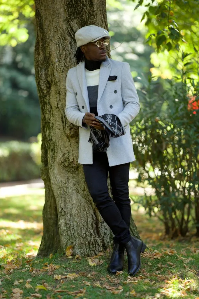 Gallen Gray Double Breasted Coat