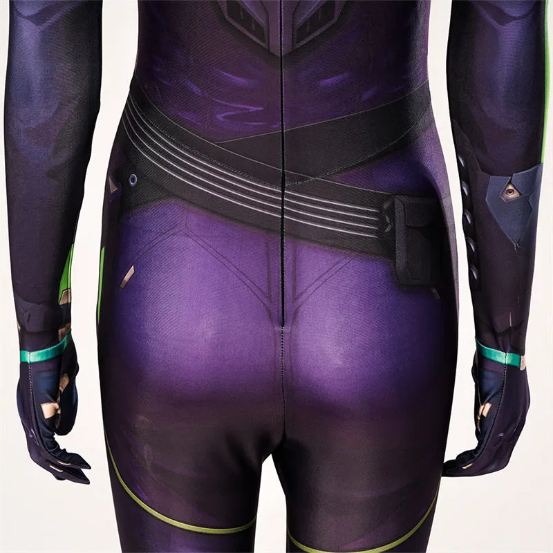 Game Valorant Agent Viper Cosplay Costume Supergirl Jumpsuit Halloween Carnival Suit