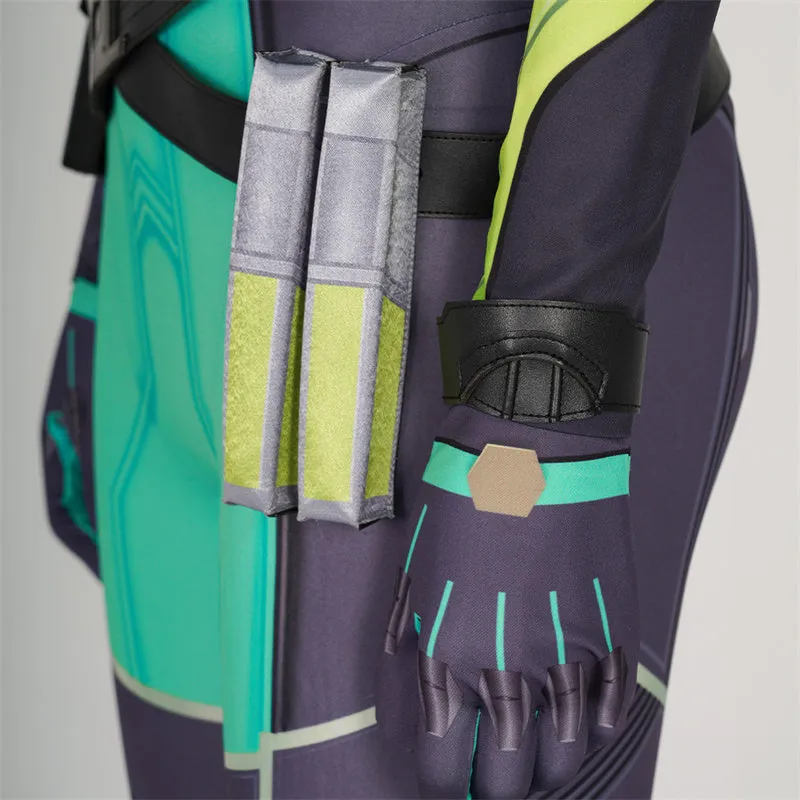 Game Valorant Cosplay Hero Viper Costume Jumpsuit Romper Suit Halloween Outfit