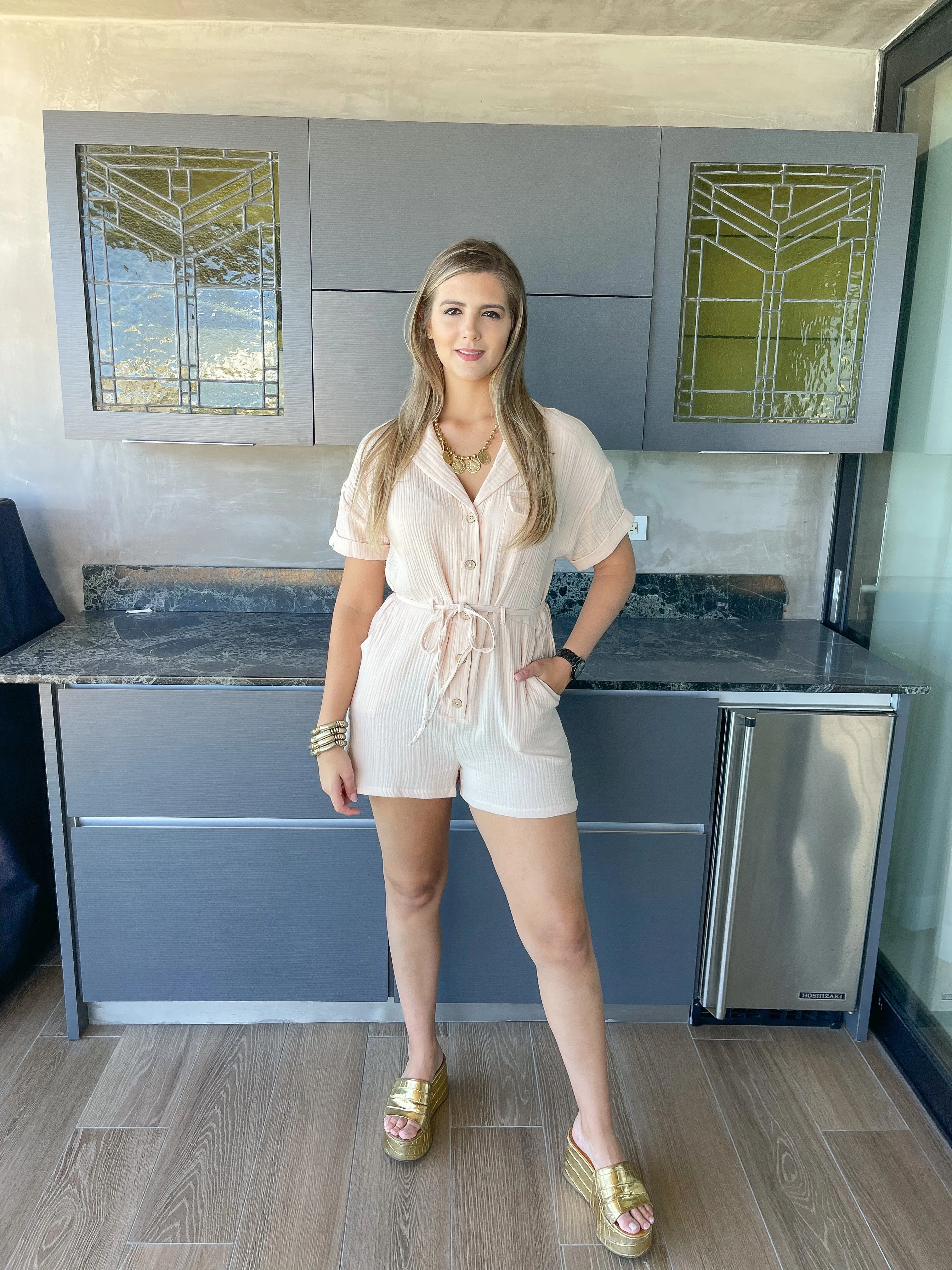 GAUZE SOLID COLOR ROMPER