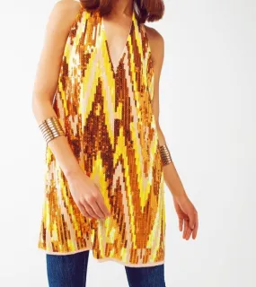 Golden Time of Day Party Dress