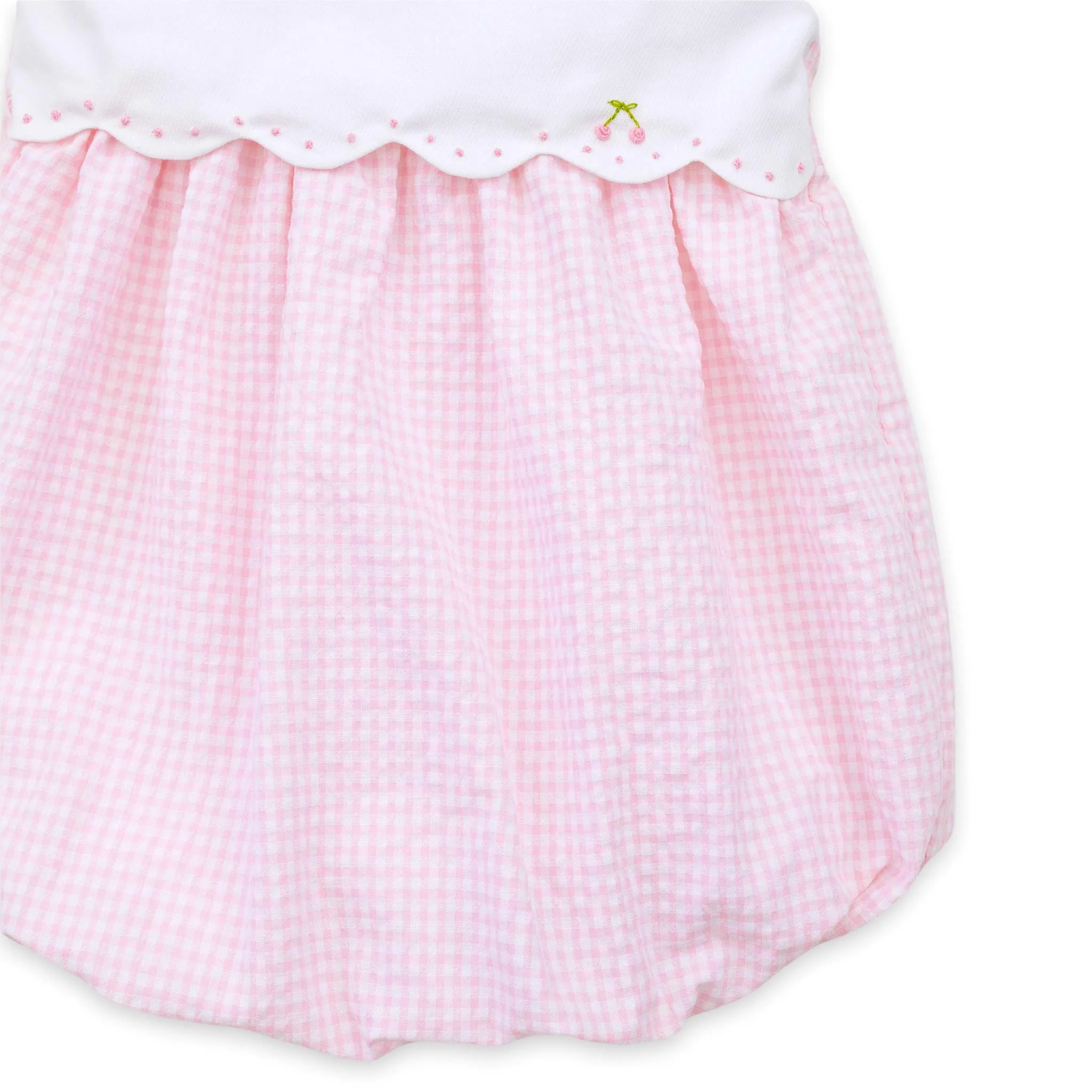 Hand Embroidered Seersucker Romper (3M, 3Y)