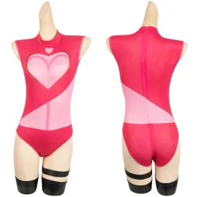 Hazbin Hotel Angel Dust Poison Pink Jumpsuit Party Carnival Halloween Cosplay Costume